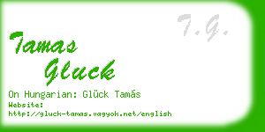 tamas gluck business card